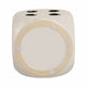 Tobacco Scented Dice Candle | 5" | White Ceramic w Black Dots
