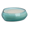 61oz Candle | Wood Sage & Sea Salt Scent | Coastal Blue Glass Bowl 10"