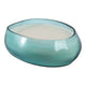 61oz Candle | Wood Sage & Sea Salt Scent | Coastal Blue Glass Bowl 10"