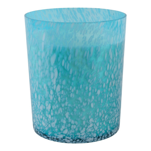 105oz Candle | Wood Sage & Sea Salt Scented | White & Blue Speckled Glass