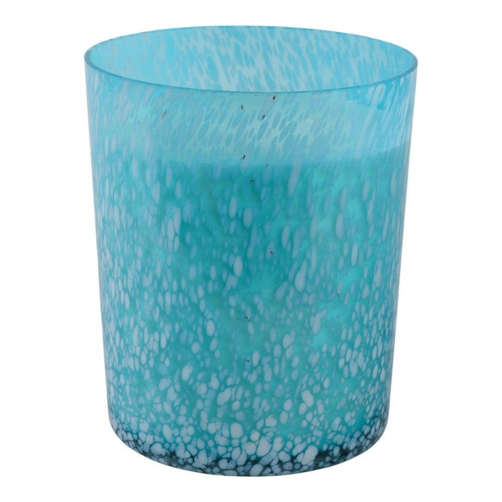 105oz Candle | Wood Sage & Sea Salt Scented | White & Blue Speckled Glass