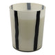 Ochs Candle | 105oz Red-Currant Oak | Black Striped Design 9" White Glass