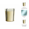 Ochs Candle | 105oz Red-Currant Oak | Black Striped Design 9" White Glass