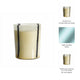 Ochs Candle | 105oz Red-Currant Oak | Black Striped Design 9" White Glass