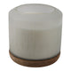 5 Wicks Scented Candle | White Frosted Glass | Wood Base, Woodsy Scent 105oz