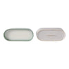 Oval Candle Set of 2 | Ginger Grapefruit Scented | Green & White Ceramic