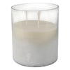 Decorative Jasmine Scented Candle | Clear Frosted Glass | Quality Wax SBH-80409-02