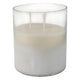 Decorative Jasmine Scented Candle | Clear Frosted Glass | Quality Wax SBH-80409-02