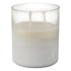 Decorative Jasmine Scented Candle | Clear Frosted Glass | Quality Wax SBH-80409-02