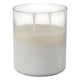 Decorative Jasmine Scented Candle | Clear Frosted Glass | Quality Wax SBH-80409-02