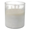 Decorative Jasmine Scented Candle | Clear Frosted Glass | Quality Wax