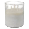 Decorative Jasmine Scented Candle | Clear Frosted Glass | Quality Wax SBH-80409-02