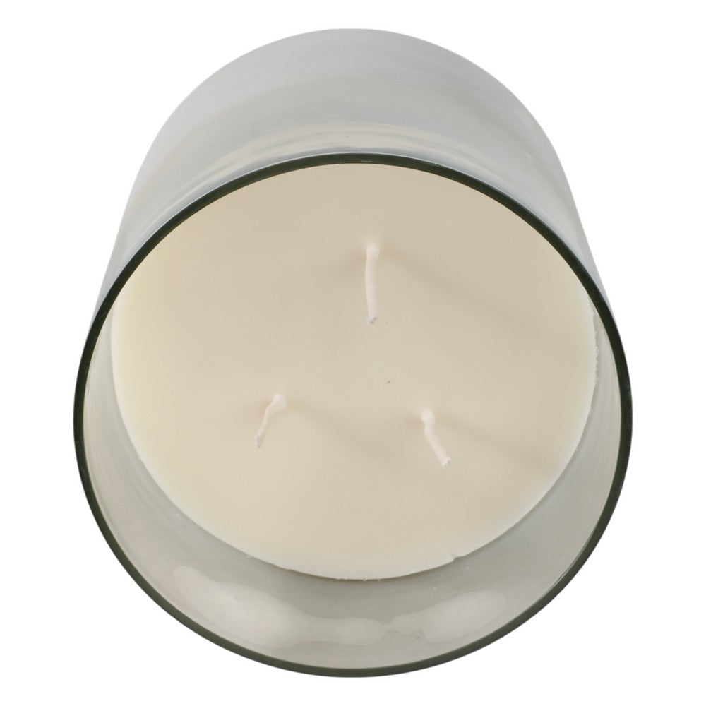 Decorative Jasmine Scented Candle | Clear Frosted Glass | Quality Wax SBH-80409-02