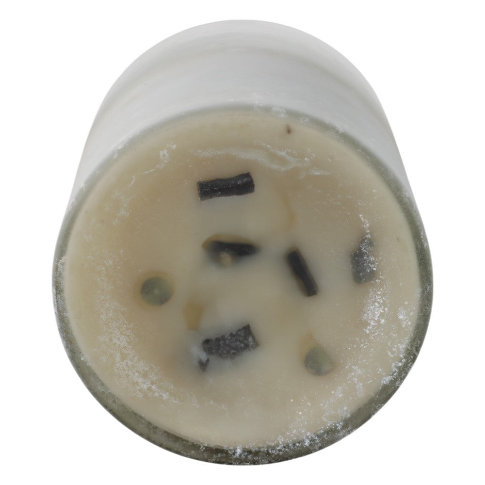 Decorative Jasmine Scented Candle | Clear Frosted Glass | Quality Wax SBH-80409-02