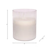 Decorative Jasmine Scented Candle | Clear Frosted Glass | Quality Wax SBH-80409-02