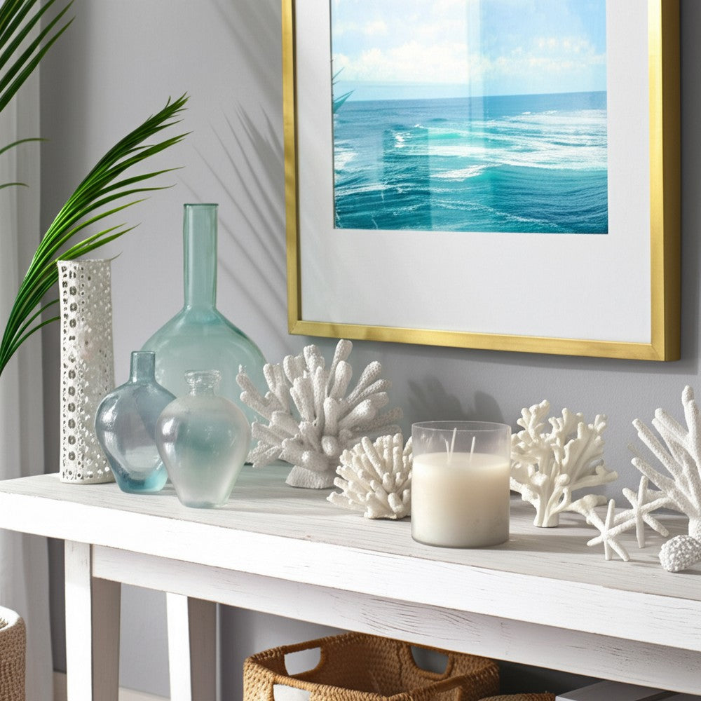 Decorative Jasmine Scented Candle | Clear Frosted Glass | Quality Wax
