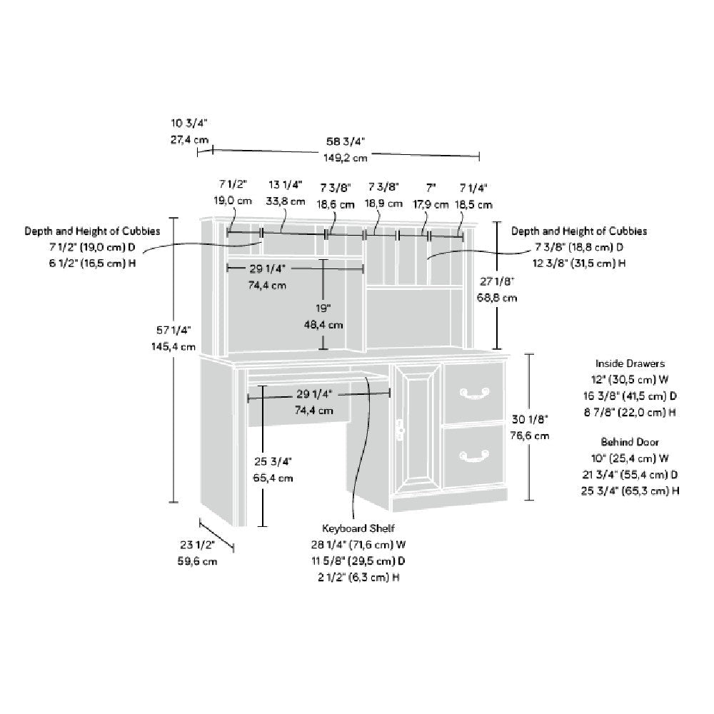 Orchard Hills Comp Desk W/hutch Clo A2