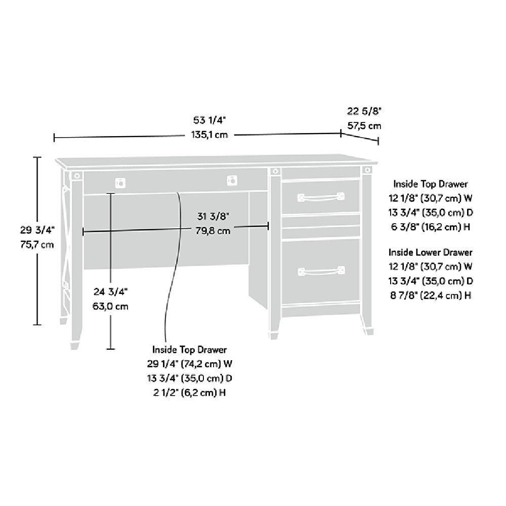 Carson Forge Single Ped Desk Wc