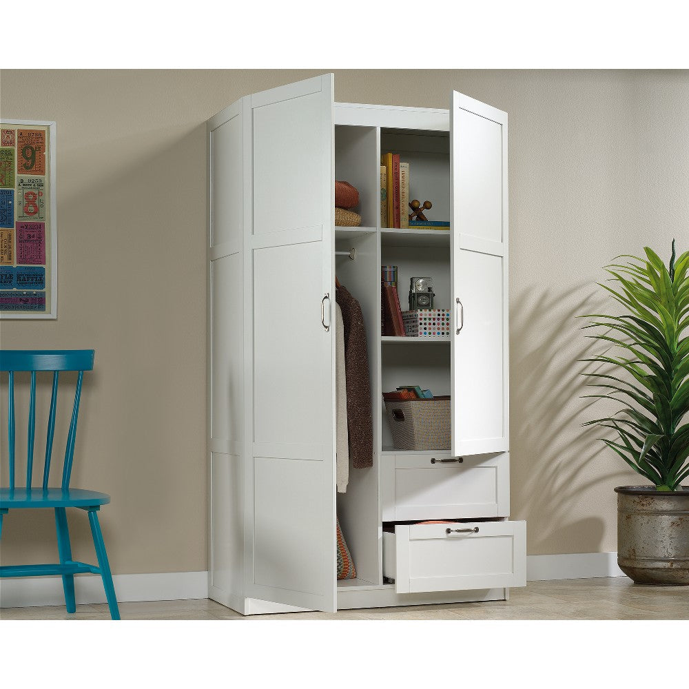 40"w 2-Door Armoire W/drawers Wh A2 3a