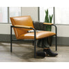 Blvd Cafe Metal Lounge Chair Brn 3a Disc SDR-422356