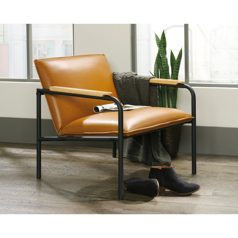 Blvd Cafe Metal Lounge Chair Brn 3a Disc SDR-422356