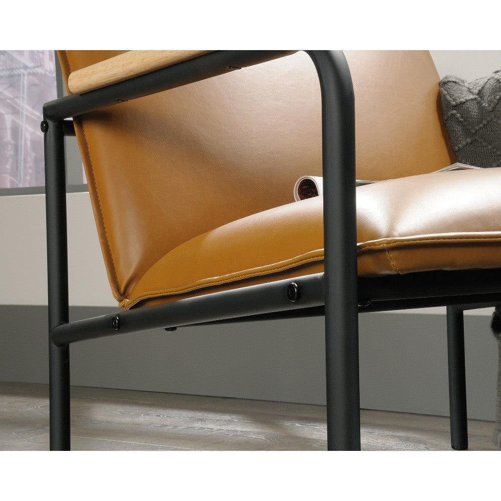 Blvd Cafe Metal Lounge Chair Brn 3a Disc