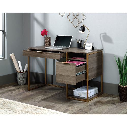 Inter Lux Single Ped Desk Dia/mgs Disc