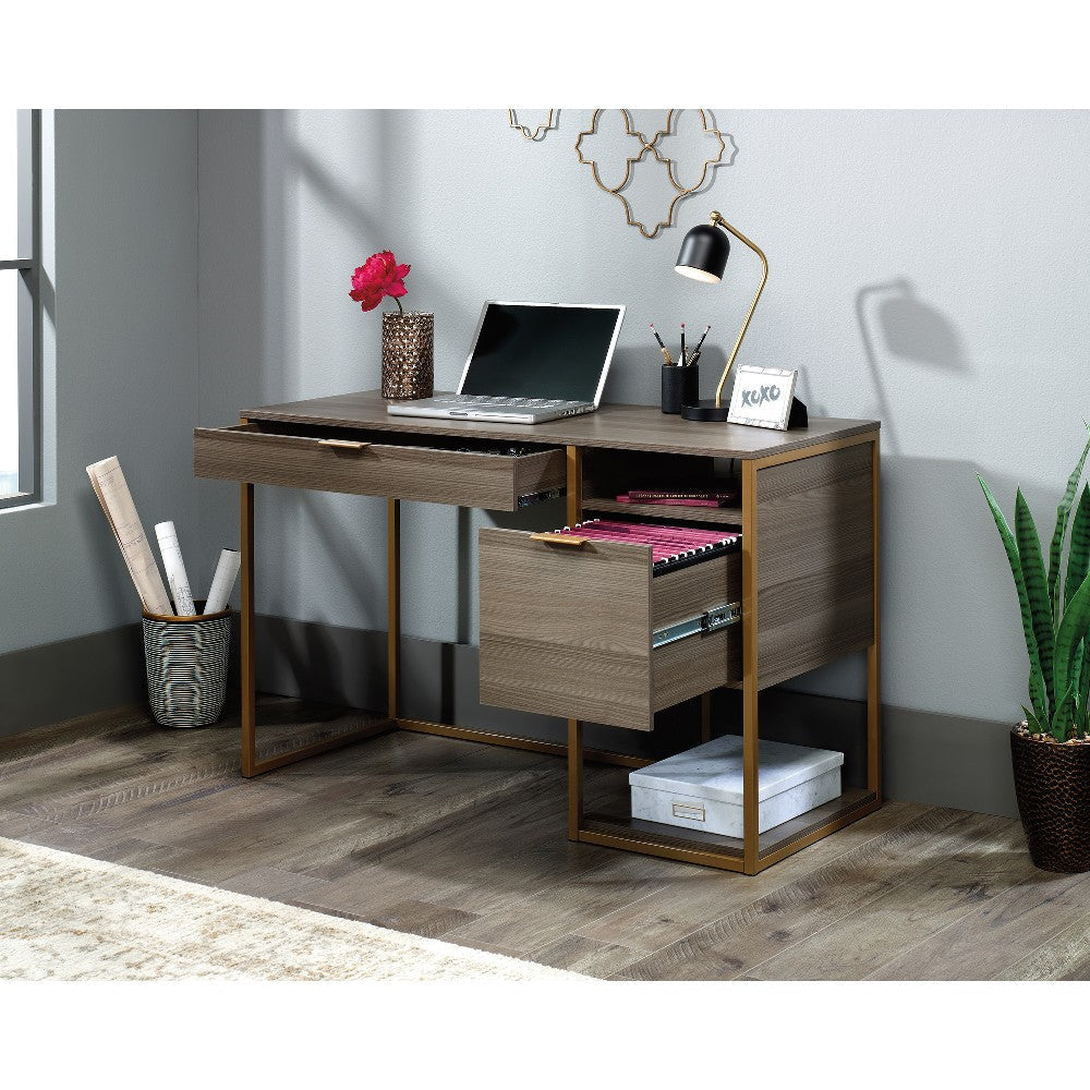 Inter Lux Single Ped Desk Dia/mgs Disc