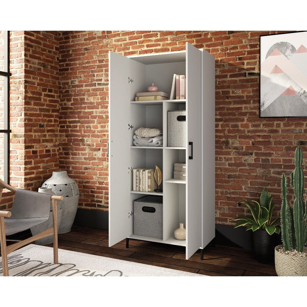 North Avenue 2-Door Cabinet Wh Disc