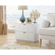 Morgan Main 2-Dwr Side Table Wh 3a Disc SDR-428255
