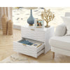 Morgan Main 2-Dwr Side Table Wh 3a Disc
