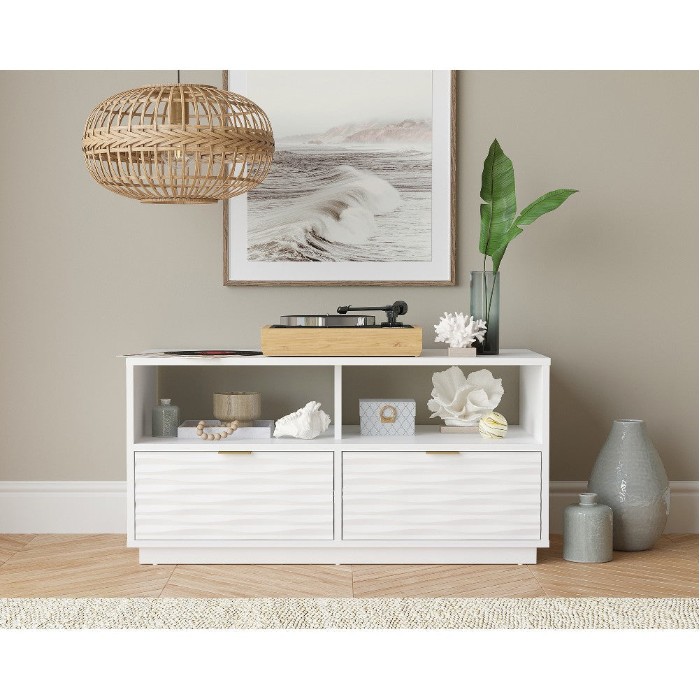 Morgan Main 40" Tv Stand White Disc