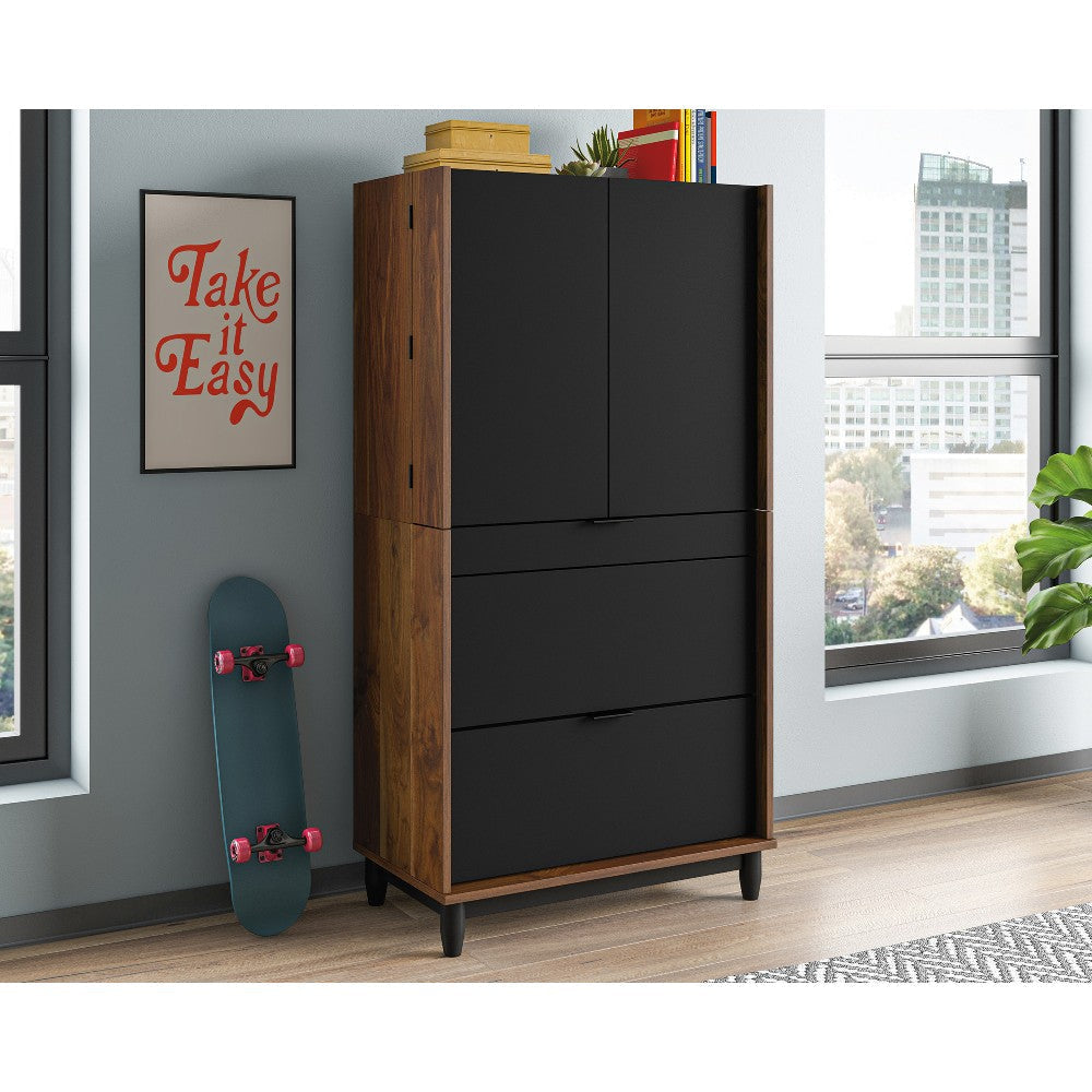 Harvey Park Computer Cabinet Gw/blk A2 SDR-430053