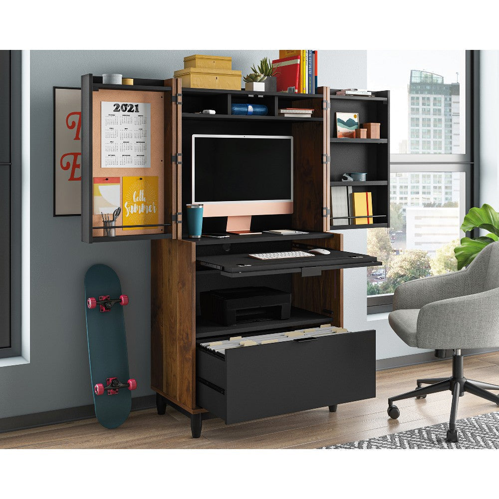 Harvey Park Computer Cabinet Gw/blk A2