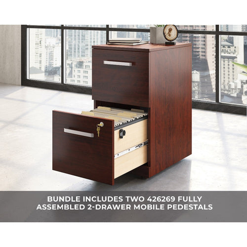 Affirm 72" Bow Desk 2drwr Peds Ste Cc A4