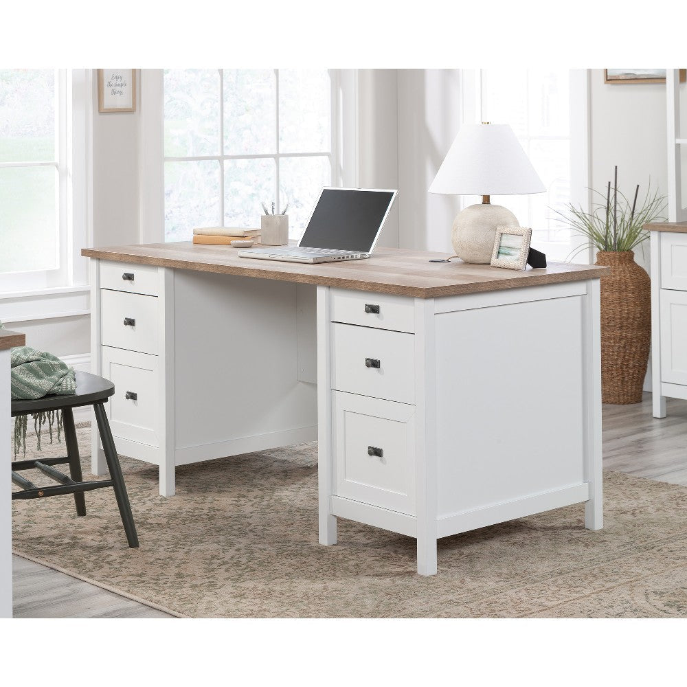 Cottage Road Executive Desk Wh/lo A2 SDR-430227