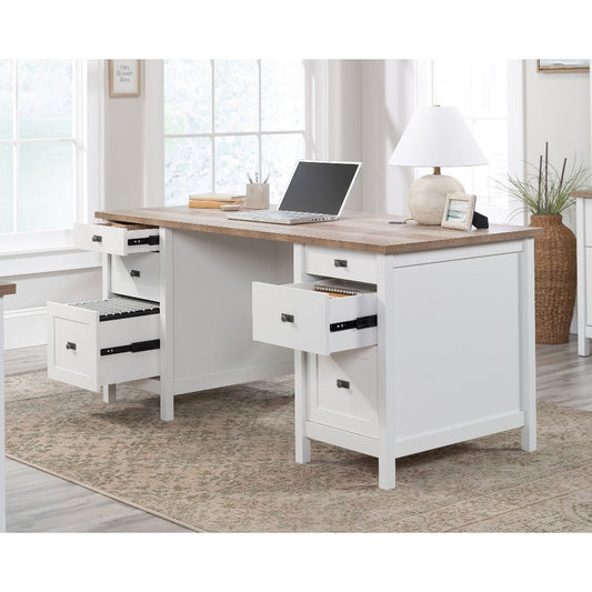 Cottage Road Executive Desk Wh/lo A2