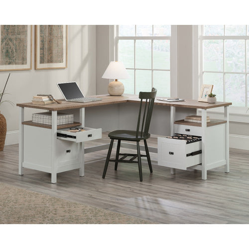 Cottage Road L-Desk Wh/lo A2