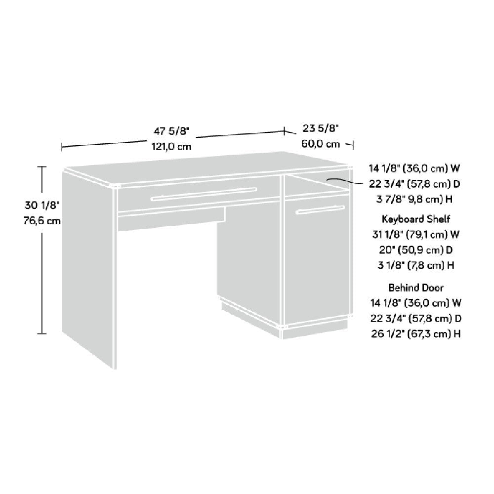 Vista Key Single Ped Desk Me/peo Disc