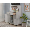 Microwave/kitchen Cart Modern Grey Disc