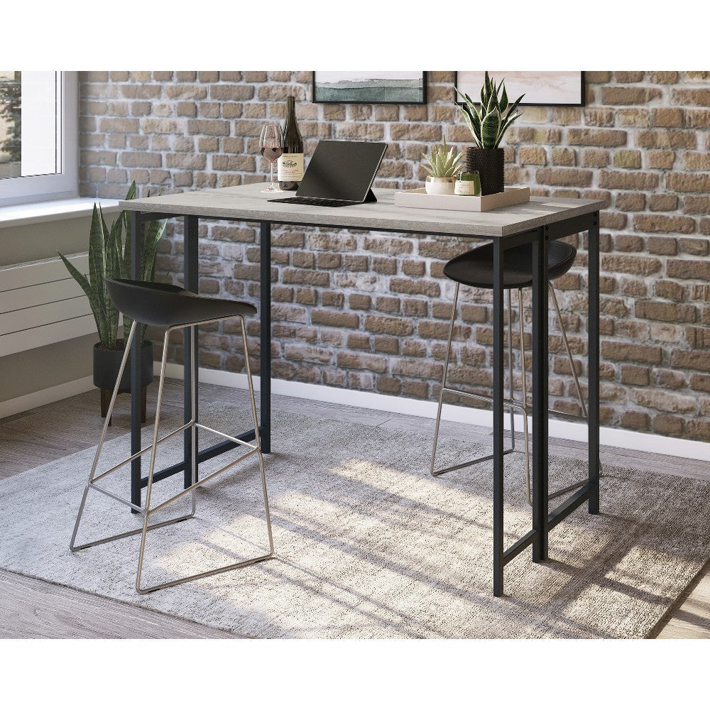 North Avenue Table W/drop Leaf Grey Disc