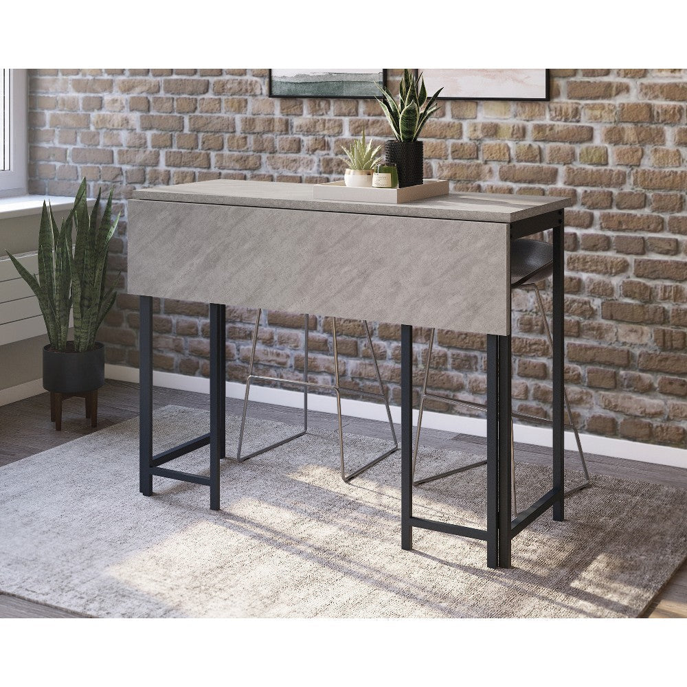 North Avenue Table W/drop Leaf Grey Disc