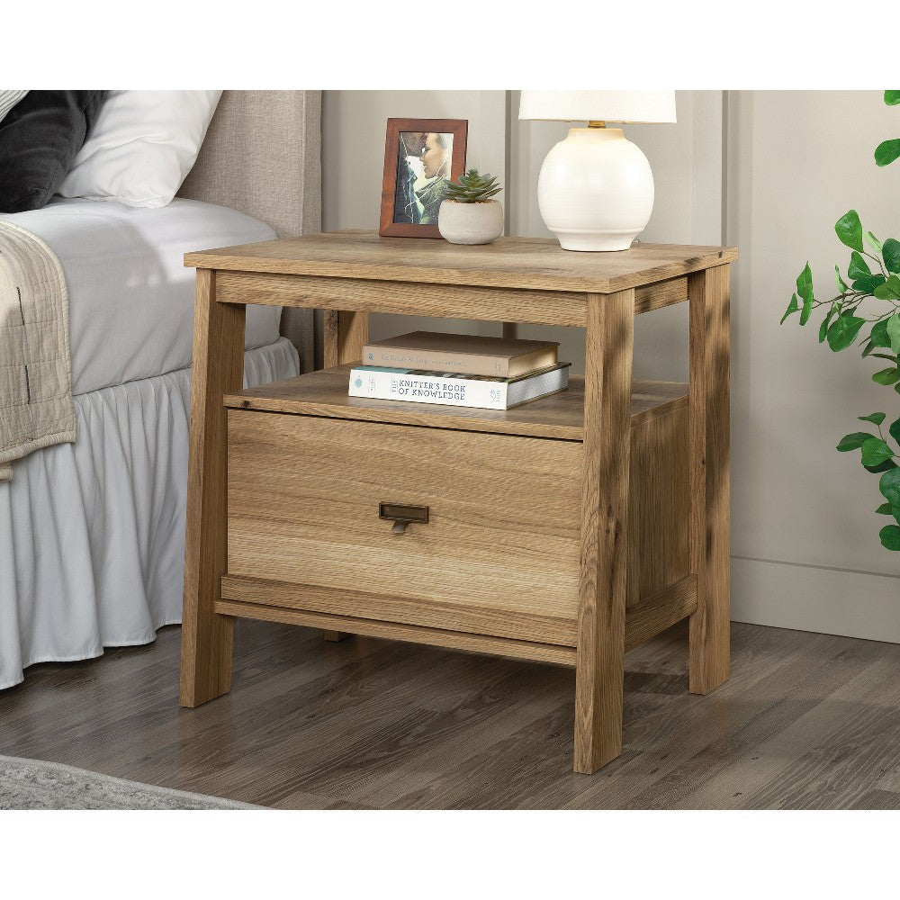 Trestle Nightstand W/drawer Toa Disc SDR-433917