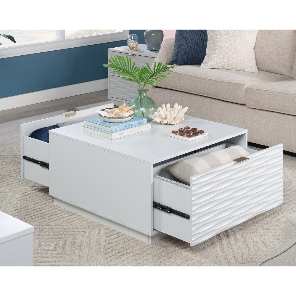Morgan Main Coffee Table W/drawers Wh 3a