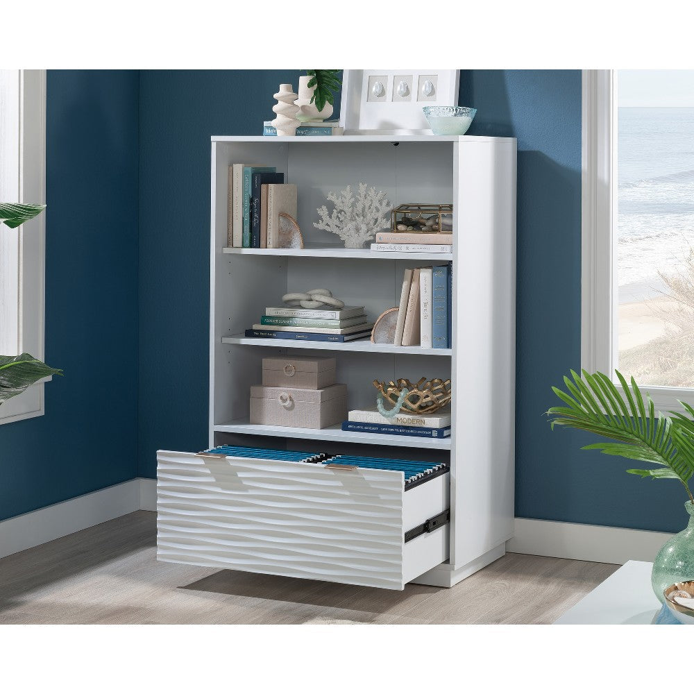 Morgan Main Bookcase W/drawer Wh 3a