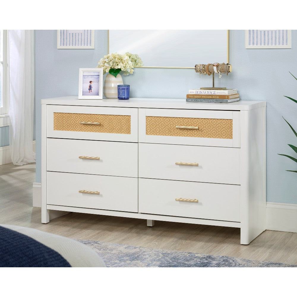 Isabella Isle 6-Dwr Dresser Wh/rat A2 3a SDR-435691