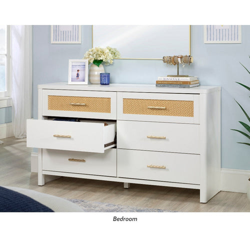 Isabella Isle 6-Dwr Dresser Wh/rat A2 3a