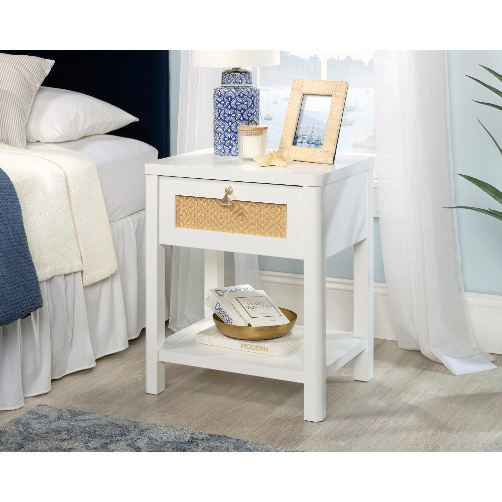 Isabella Isle Nightstand W/dwr Wh/rat 3a SDR-435693