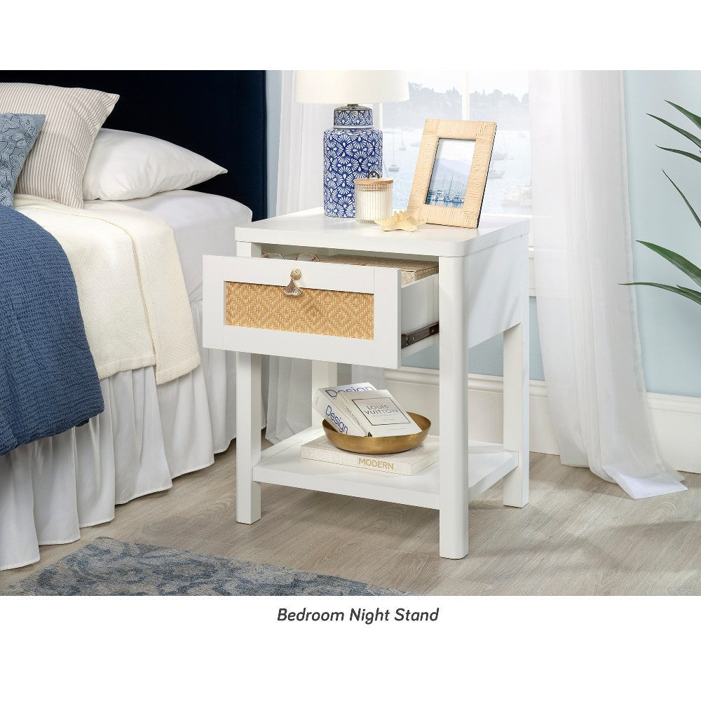 Isabella Isle Nightstand W/dwr Wh/rat 3a