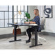 Oe 60"wx24"d Adj Height Desk Black 3a
